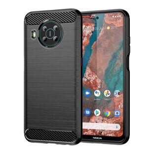 Custodia flessibile Carbon Case Nokia X100 nero