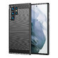 Carbon Caz Samsung Galaxy S23 Ultra flexibil silicon carbon caz negru