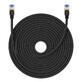 Baseus RJ45 cat.7 10Gbps cablu internet de mare viteză 25m împletit negru