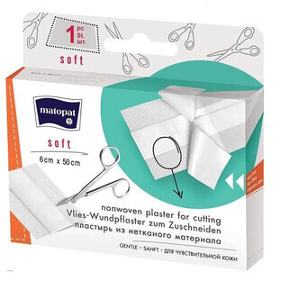 Plasturi de bandaj, Matopat Soft, 6cm x 50cm, 1 buc