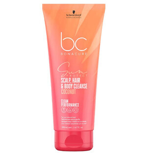 Schwarzkopf Professional BC Bonacure Sun Protect 3in1 Shampoo per cuoio capelluto e corpo, 200 ml