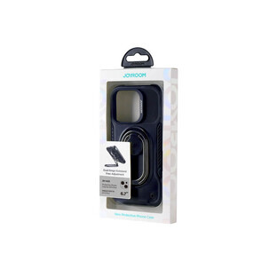 Joyroom Dual Hinge iPhone 14 Plus gepantserd hoesje met standaard ring houder zwart