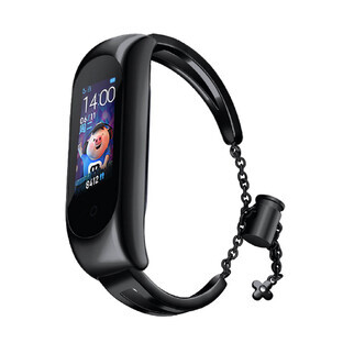 Bracelet métallique de remplacement pour Xiaomi Mi Band 6 / 5 / 4 / 3 noir