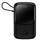 Baseus Qpow Digital Display powerbank con ricarica rapida 10000mAh 22.5W QC/PD/SCP/FCP con cavo USB-C integrato nero
