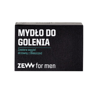 Zew For Men Charcoal Shaving Soap from Bieszczady Mountains, 85 ml