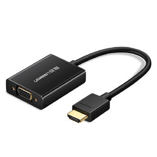 Ugreen cablu HDMI (masculin) - VGA (feminin) cablu adaptor negru (MM102)