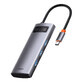 Baseus Metal Gleam Series HUB USB multifonctionnel 5in1 USB Type C PD 100W HDMI gris (WKWG020013)