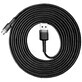 Baseus Cafule Cable câble nylon robuste USB / micro USB 2A 3M noir-gris (CAMKLF-HG1)