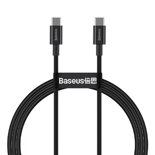 Câble Baseus CATYS-B01 USB-C - USB-C PD QC FCP 100W 5A 480Mbps 1m - noir