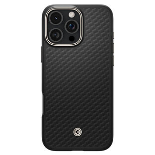 Custodia Spigen Enzo Aramid Mag con MagSafe per iPhone 16 Pro Max - nero opaco