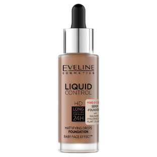 Eveline Cosmetics Liquid Control HD Mattifying Face Primer with niacinamide 065 Toffee, 32 ml