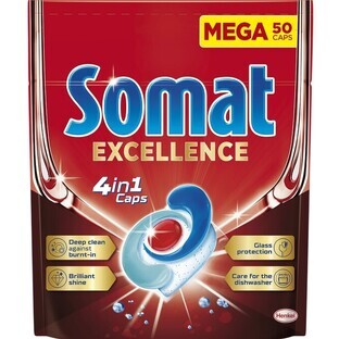 Somat Excellence 4in1 Vaatwasser capsules, 50 stuks