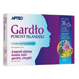 Apteo, Keel IJslands korstmos, zwarte bes, 36 zuigtabletten
