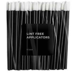 Nanolash Lint Free Applicators Aplicadores de velour para pestañas y cejas, 50 unidades
