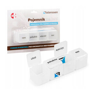 Organizzatore di farmaci giornalieri Balanssen 4 volte al giorno, 1 pz.