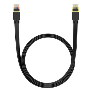 Baseus Hochgeschwindigkeits-Netzwerkkabel RJ45 Kat. 7 10Gbps 2m flach schwarz