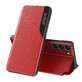 Eco Leather View Tasche für Samsung Galaxy S23+ mit Flip Cover Ständer rot