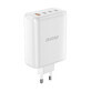 GaN Dudao A140EU USB-A / 3xUSB-C PD 140W netvoeding oplader - wit