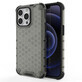 Custodia blindata a nido d'ape con cornice in gel per iPhone 13 Pro nero