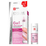 Eveline Cosmetics Nail Therapy Professional 6in1 Care amp; Colour Geconcentreerde nagelverzorging Pink Pearl, 5 ml