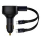 Caricabatterie da auto Baseus Enjoyment 2-in-1 33W 2x USB C (maschio) - nero