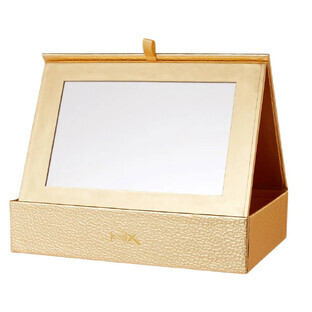Jessup Makeup Organizer Box mit Spiegel Gold