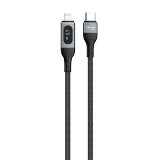 Dudao USB Type C - Lightning fast charging cable PD 20W 1m black (L7MaxL)