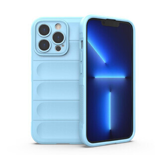 Custodia Magic Shield per iPhone 13 Pro Max custodia blindata flessibile blu chiaro