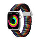 Dux Ducis Strap (Mixture II Version) Curea Apple Watch SE, 9, 8, 7, 6, 5, 4, 3, 2, 1 (41, 40, 38 mm) brățară împletită cu dungi întunecate