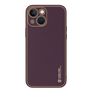 Dux Ducis Yolo iPhone 14 Plus caz elegant eco piele capac violet