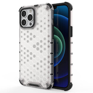 Honeycomb case armored case with gel frame iPhone 13 Pro Max transparent