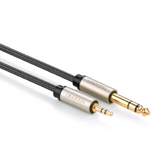 Ugreen AV127 10628 cablu audio TRS mini jack 3.5mm / jack 6.35mm 2m - gri