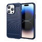 Carbon Hoesje iPhone 14 Pro Max flexibele gel back case blauw