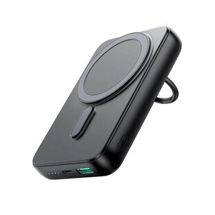 Joyroom JR-W050 20W MagSafe 10000mAh wireless powerbank with cradle + USB-C cable - black.