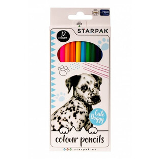 Crayons de couleur Chiens 12 couleurs 12 paquets