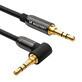 Wozinsky angle AUX cable (male-male) mini jack cable 3 m black
