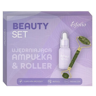 Esfolio Beauty Set Straffende Ampulle, 30 ml + Jadewalze