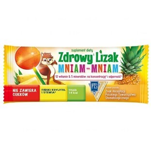 Gezonde lolly met vitamine C en D voor tanden, botten en immuniteit, citroen, 1 stuk Gezonde lolly met vitamine C en D voor tanden, botten en immuniteit, citroen, 1 stuk