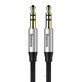 Baseus Yiven M30 cavo audio stereo AUX 3,5 mm maschio mini jack 1,5 m argento/nero (CAM30-CS1)