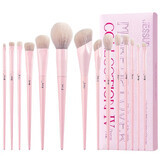 Jessup Crystal Pink Makeup Brushes Set T495, 14 pièces