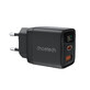 Choetech PD6052 USB-C USB-A PD 35W GaN-netlader met display - zwart