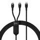 Baseus Flash Series Ⅱ Cavo di ricarica rapida 2-in-1 USB-C - 2xUSB-C 100W 1,5m nero