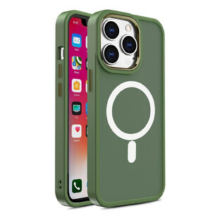 Magnetic case with MagSafe Color Matte Case for iPhone 15 Plus - green