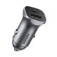 Ugreen USB Tipo C / USB 24W Power Delivery Quick Charge cargador de coche gris (30780)
