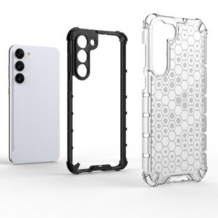 Etui nid d'abeille pour Samsung Galaxy S23+ étui hybride blindé transparent