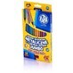 Jumbo crayons de bois noir métallisé 12 couleurs