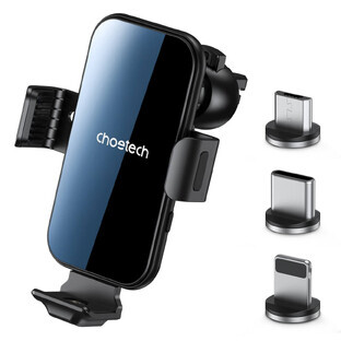 Choetech inductielader met handvat + magnetische tips zwart (T201-F)
