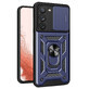 Hybrid Armor Camshield case for Samsung Galaxy S23+ armored case with camera cover blue