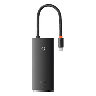 Hub USB di tipo C multifunzionale della serie Baseus Lite - 2 x USB 3.0 / USB di tipo C PD / HDMI 1.4 / SD/TF nero (WKQX050101)