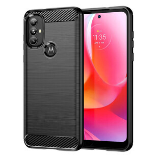 Carbon Case étui souple Motorola Moto G Power 2022 noir